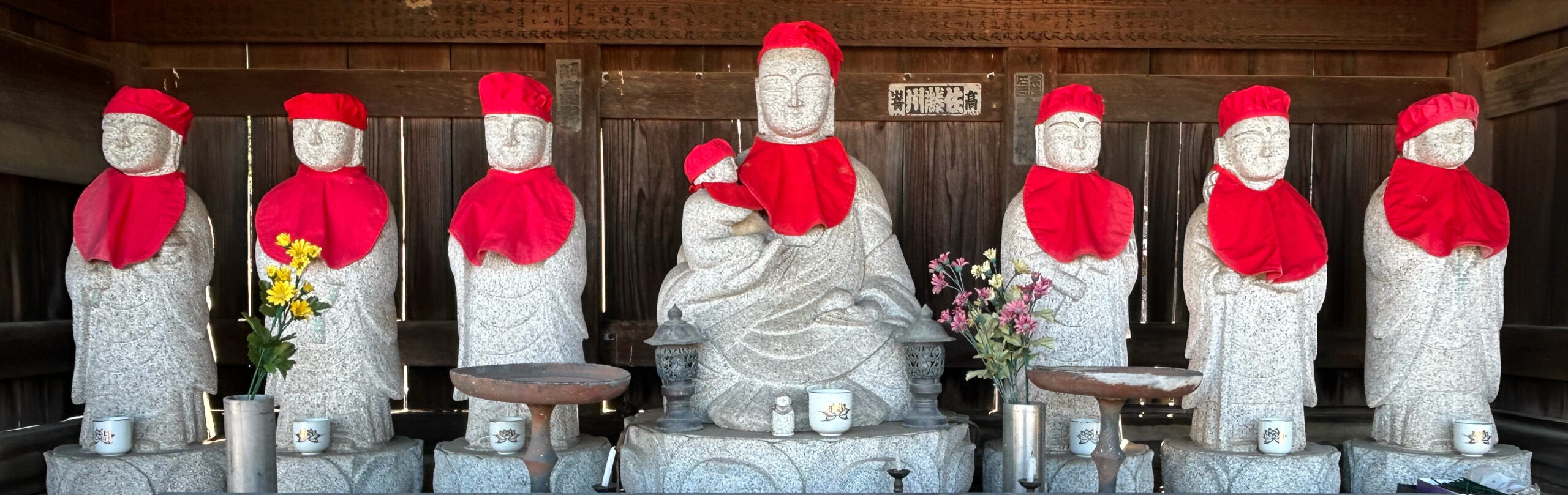 Jizo Bodhisattva, a popular Buddhist deity and guardian of children, travelers, and souls.