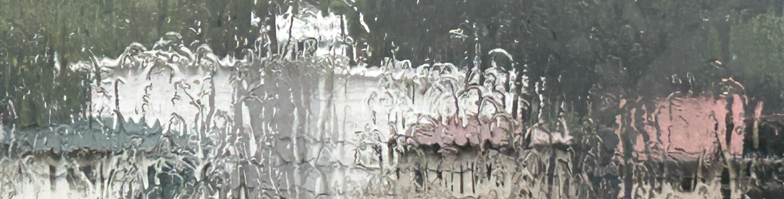 View from window on a rainy dat