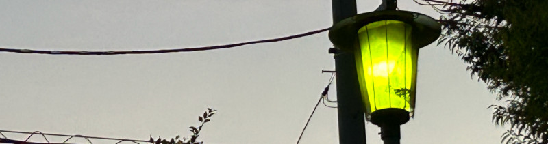 Street lamp at twilight